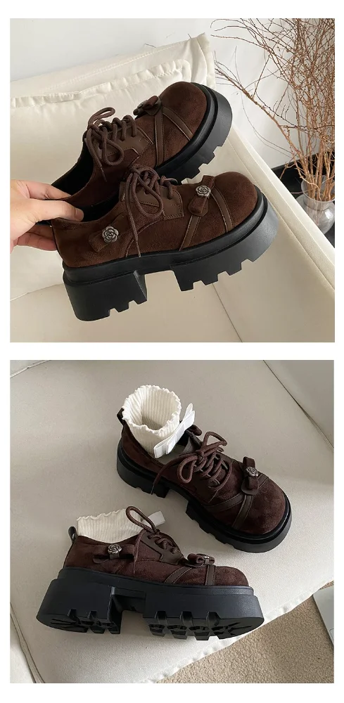 Damen Y2K Trendige Plateau-Schuhe mit Rosenschnalle und Riemen, Chunky-Sohle, Modische Coole Schuhe für Festival, Shopping, Date, Party – Detail 21
