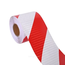 15cm Twill Reflective Tape Red White Waterproof Self Adhesive Caution Safety Film Conspicuity Reflector Sticker For Trailer Boat