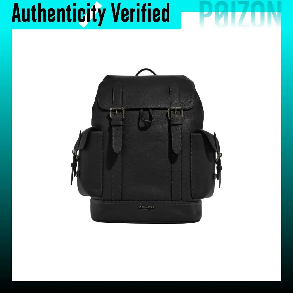 Zaino Coach Hudson In Pelle Naturale A Grana Grossa, Grande, Da Uomo, Nero, CB837-QBBK-image
