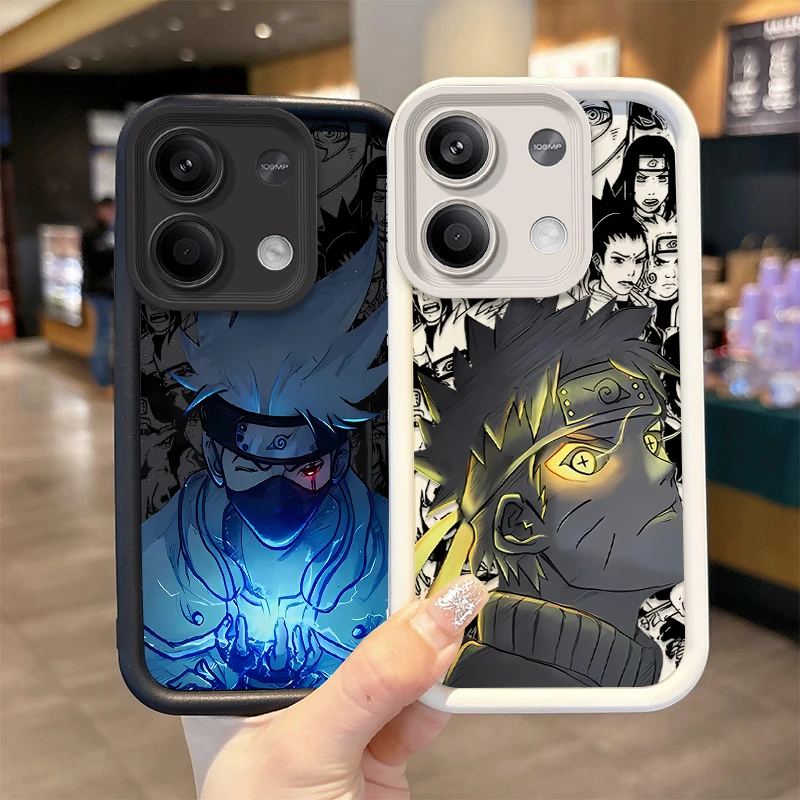 N-Naruto Liquid Silicone Case for Xiaomi Redmi Note 13 12 Pro Plus 4G 5G 13C 12C Turbo 11 11S 10 10S 9 10A 10C 9C A2 A1 Cover