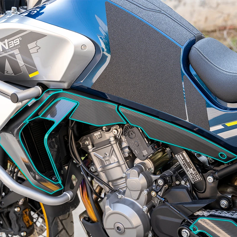 Use For CFMOTO 800MT Motorcycle Carbon Fiber Fairing Stickers Kits Of Bike Accessories Decoration Protection Decals Motor Refit