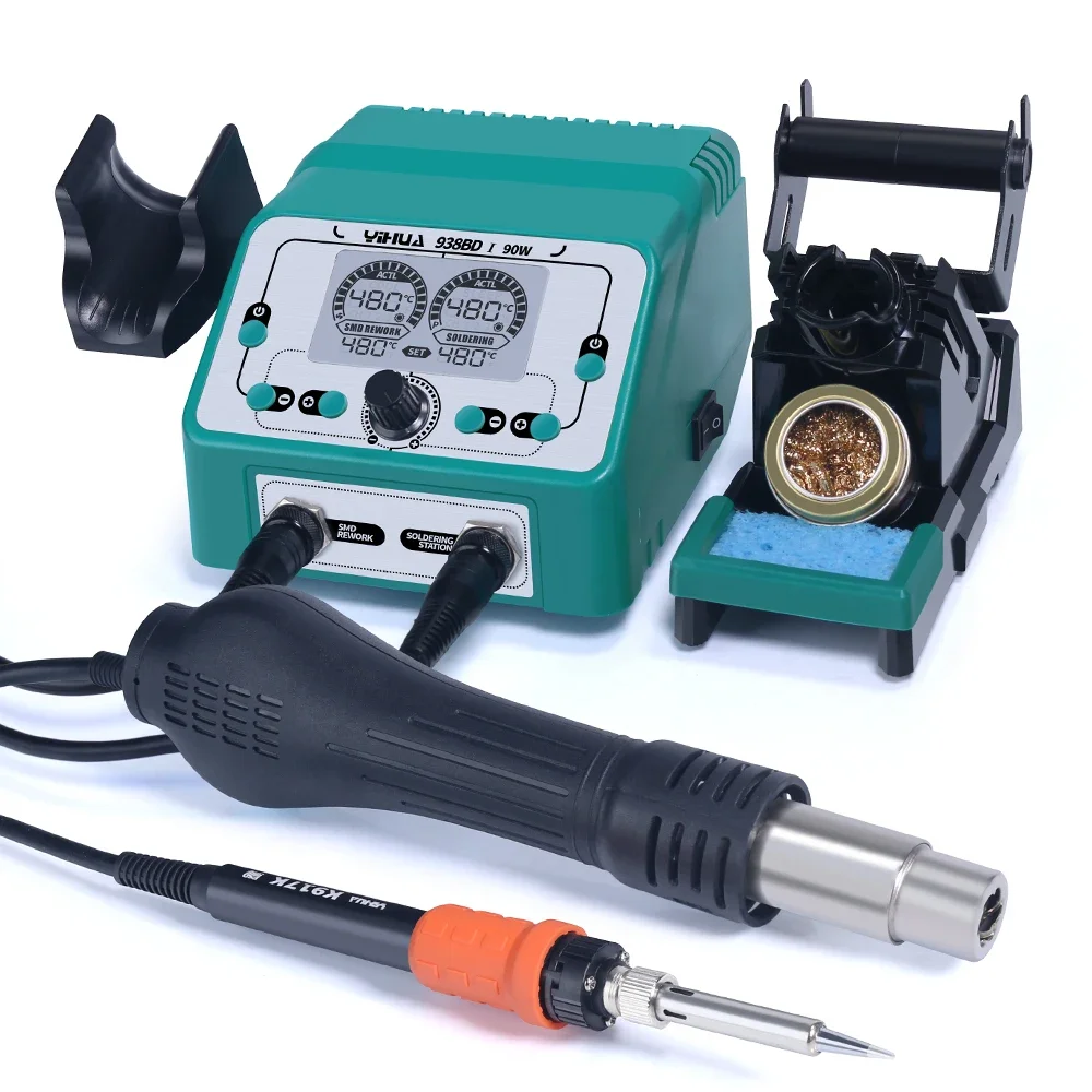 938BD-I 2 in 1 soldering iron hot air welding repair tools mobile phone laptop repair  SMD BGA rework soldering station