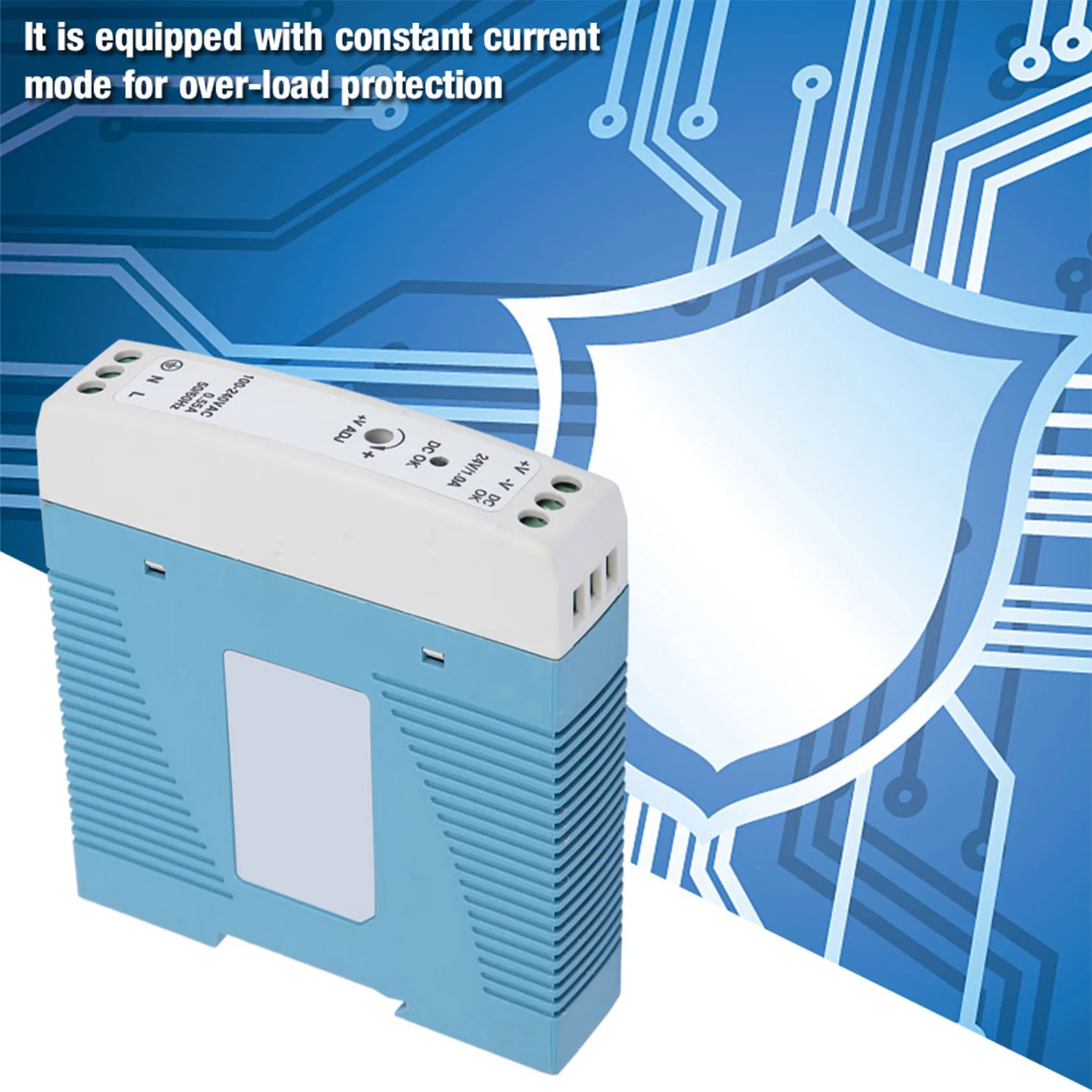 Alimentation sur Rail Din MDR-20-24, interrupteur à sortie unique