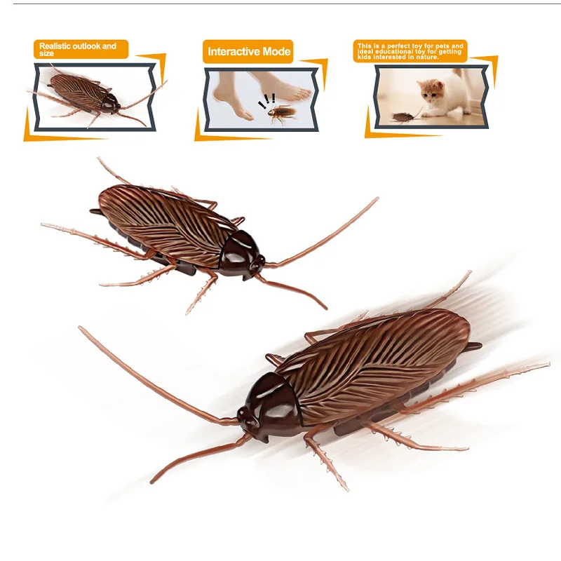 

New Electronic Toys Novelty Funny Vibrating Walking Small Cockroach Toy Model April Fool's Day Spider Prank Insect Scare Toys