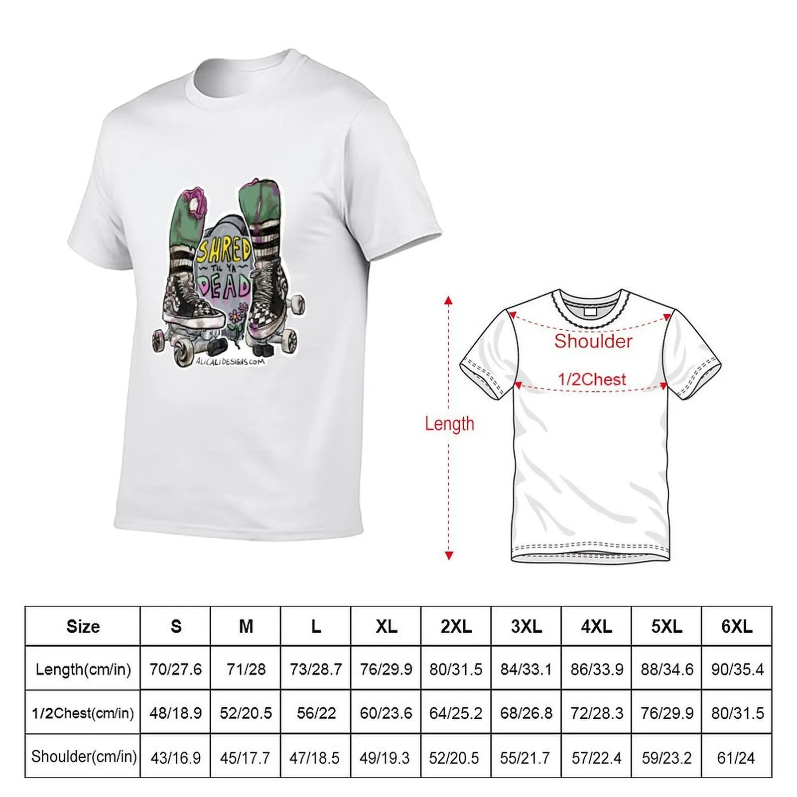 Shred til ya dead T-Shirt anime tshirt t shirts for man pack white man t shirts cotton T-shirt