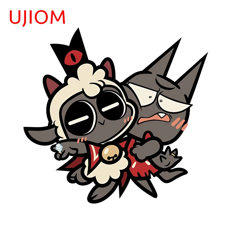 UJIOM-pegatinas de pared de culto del cordero de dibujos animados, personajes de animales súper lindos, calcomanías para sala de juegos, Accesorios divertidos para sala de estar