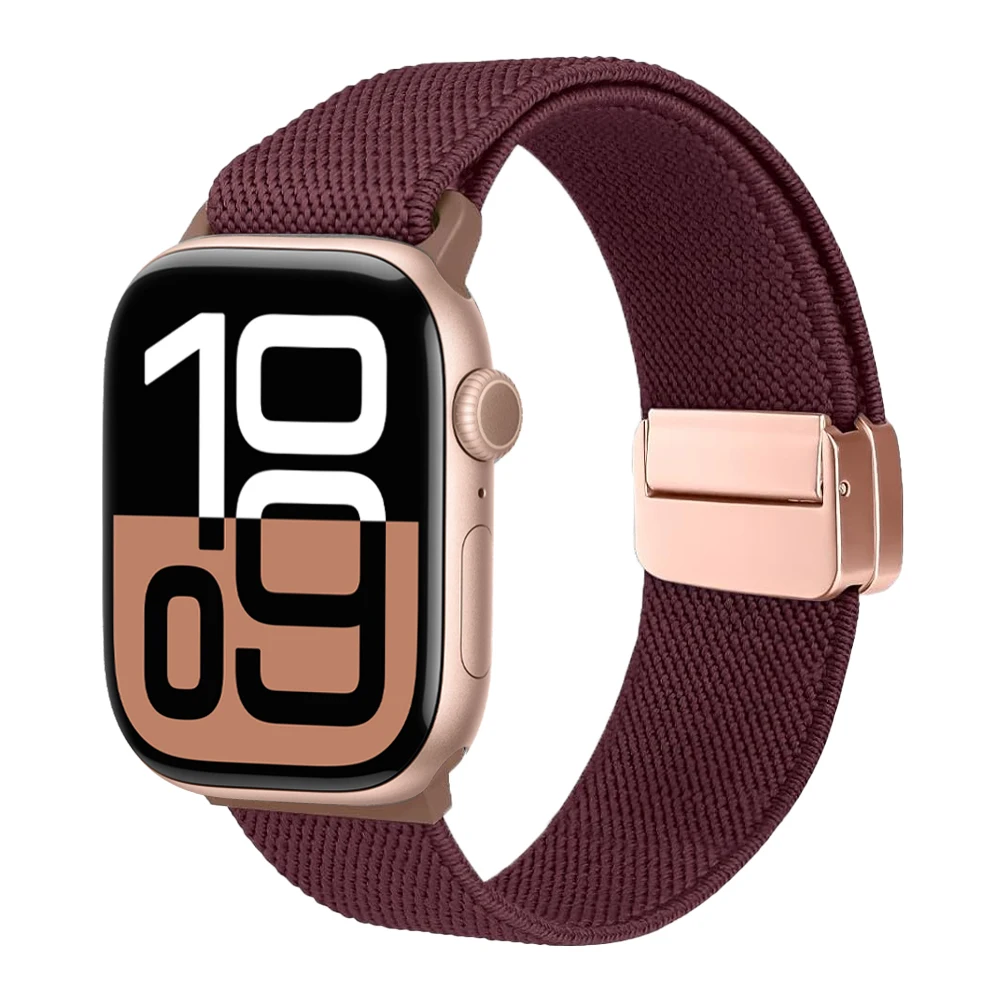 Straps For Apple Watch Band 45mm 46mm 42mm 44mm 49mm 40 41 Magnetic Nylon correa bracelet iwatch Series 11 10 9 7 8 6 se ultra 3 image 3