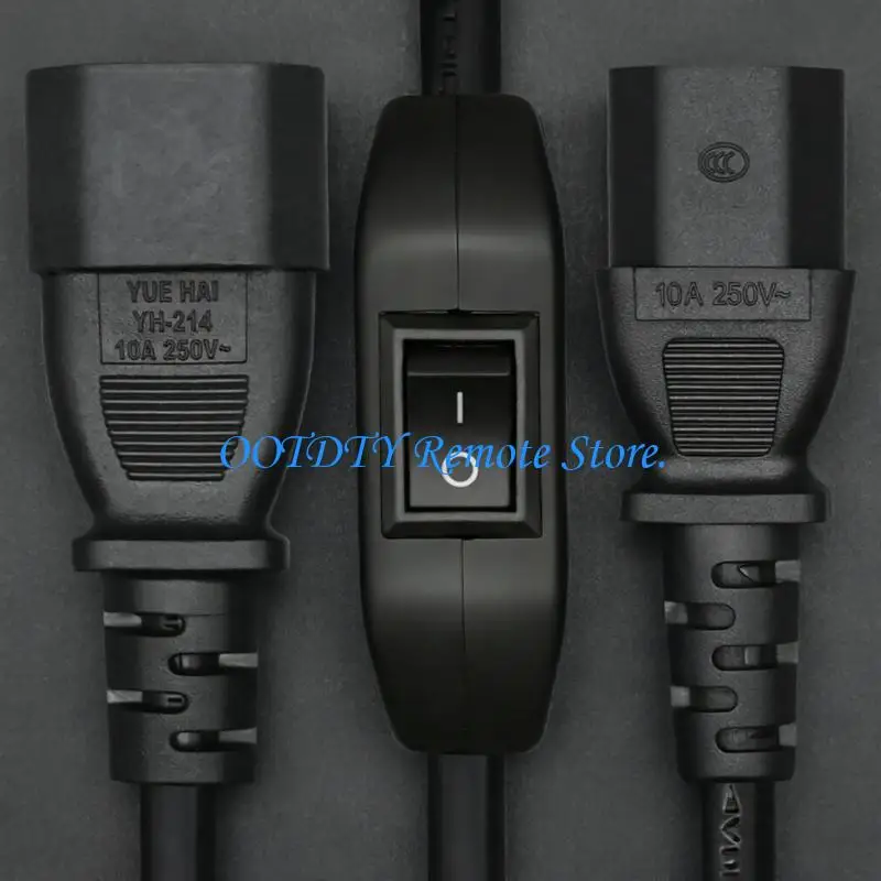 

Flexible Lab Equipment Power Cord Practical C13 to C14 Power Cable with Switches for Home Office Multiple Devices Use