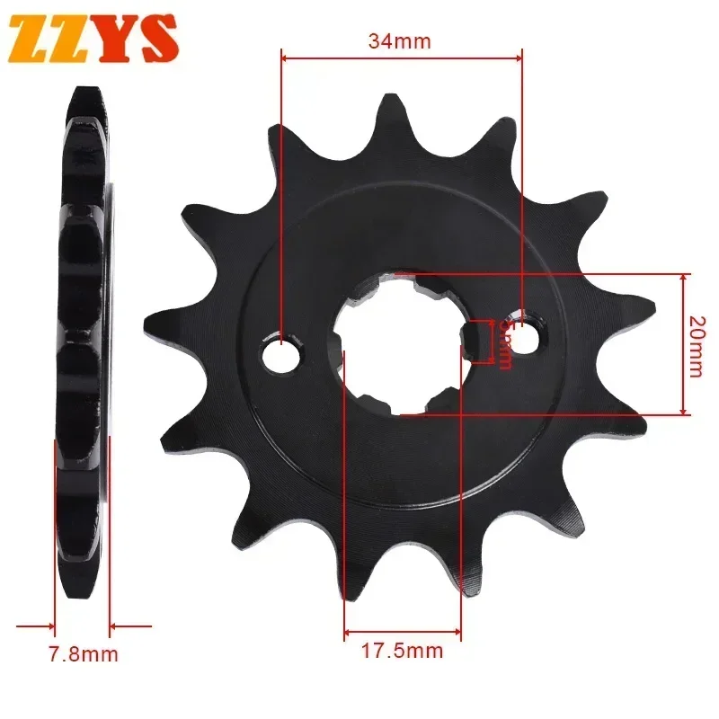 520 13T Tooth 125cc Front Sprocket Gear Star Cam Pinion Freewheel For Honda Road CRM125 NSR CRM 125 NSR125R-R NSR125RR NSR125R