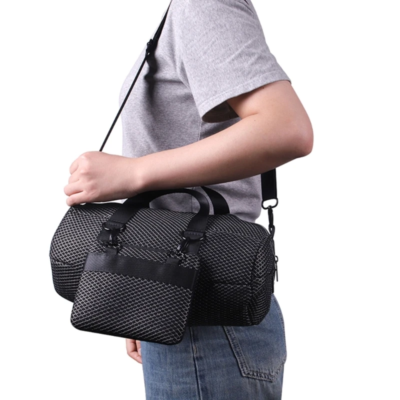 Bolsa transporte tela malla portátil, estuche almacenamiento viaje para altavoz 4/3