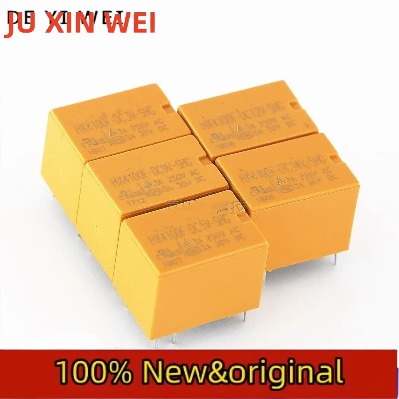 5PCS/Lot Signal Relay HK4100F-DC3V 5V 6V 9V 12V 24V -SHG  6PIN  3A  A Set Of Conversions