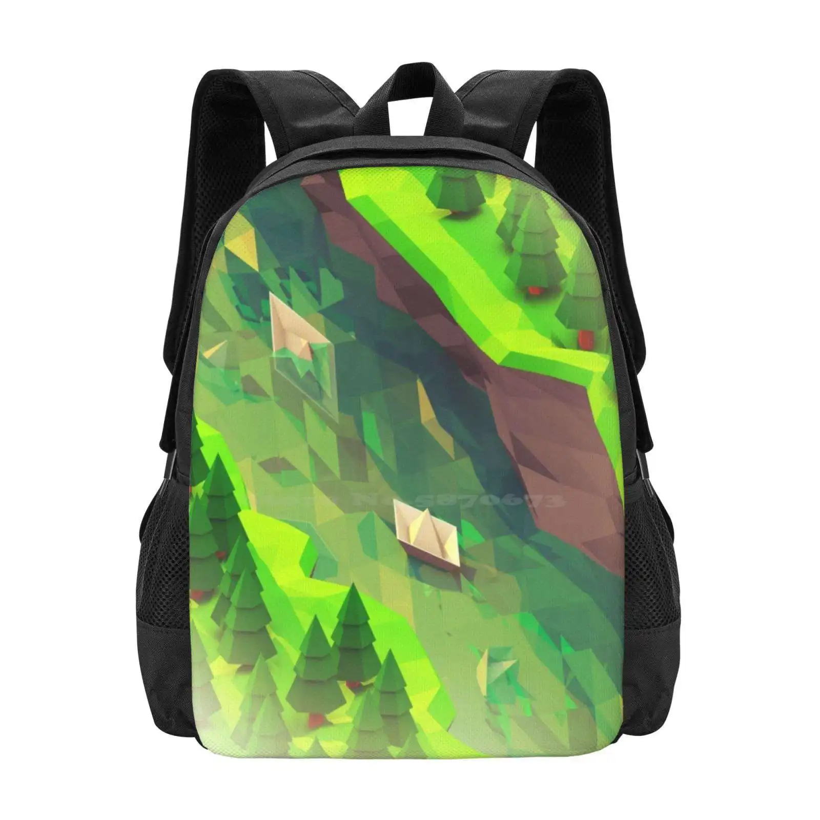 The Way School Bags Travel Laptop Backpack 3D Blender Paper Boat Render Low Poly The Way River Strongrer Stay Strong Hard Work