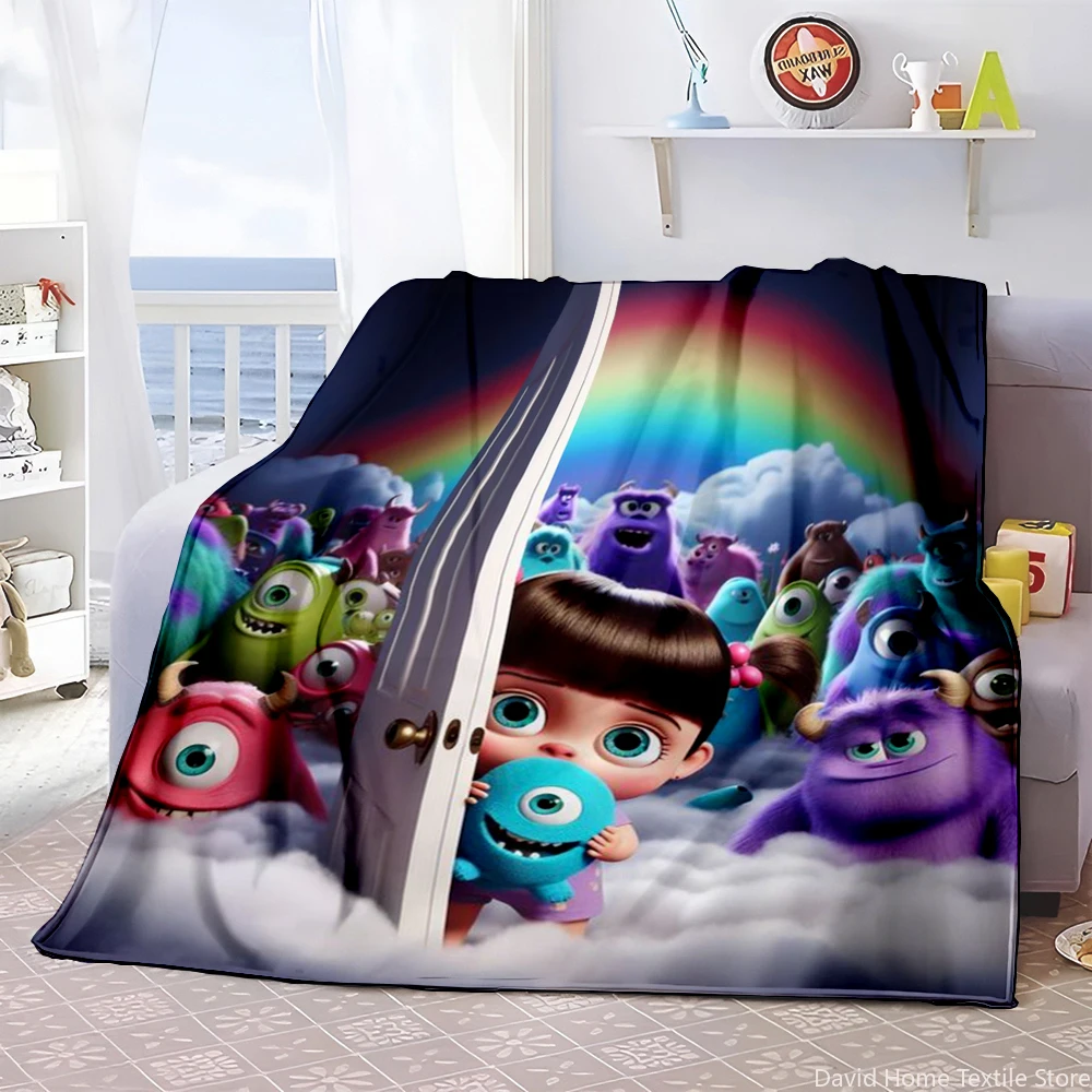 

Monsters University HD Printed Flannel Thin Blanket.Four Chair,for Sofa,Beds,Living room,Travel Picnic,Camping,Office,Gifts