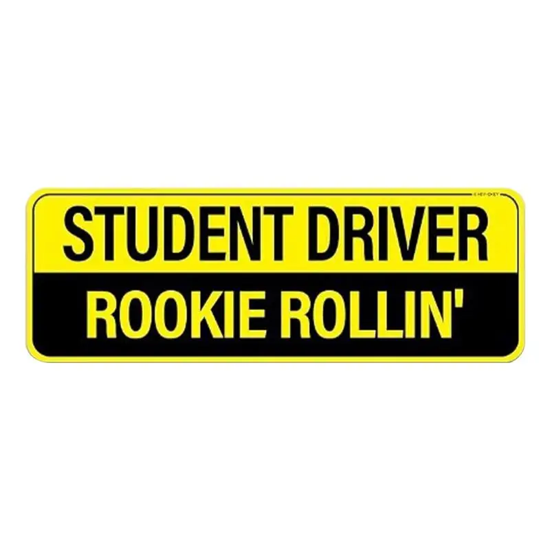 Student Driver Sticker Magnet For Car Student Driver Decal High-Visibility Rookie Driver Bumper Sticker For Teen Driving Safety