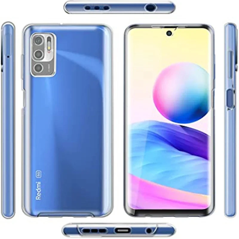 360 Full Body Front Silicone Back Hard Phone Case For Xiaomi Redmi Note 13 12 11 10 Pro 9 9S 8 8T 7 7 Pro Shockproof Clear Cover