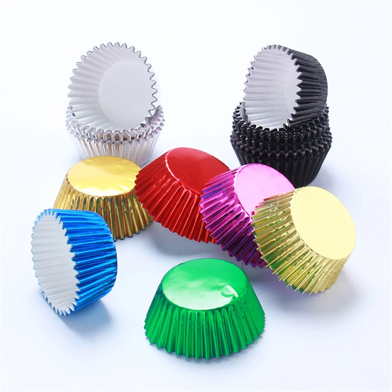 1000 PCS Foil Cupcake Liner 5CM/2inch Muffin Cases Paper Baking Cups for Weddings Birthdays Baby Showers Party Wholesale XB