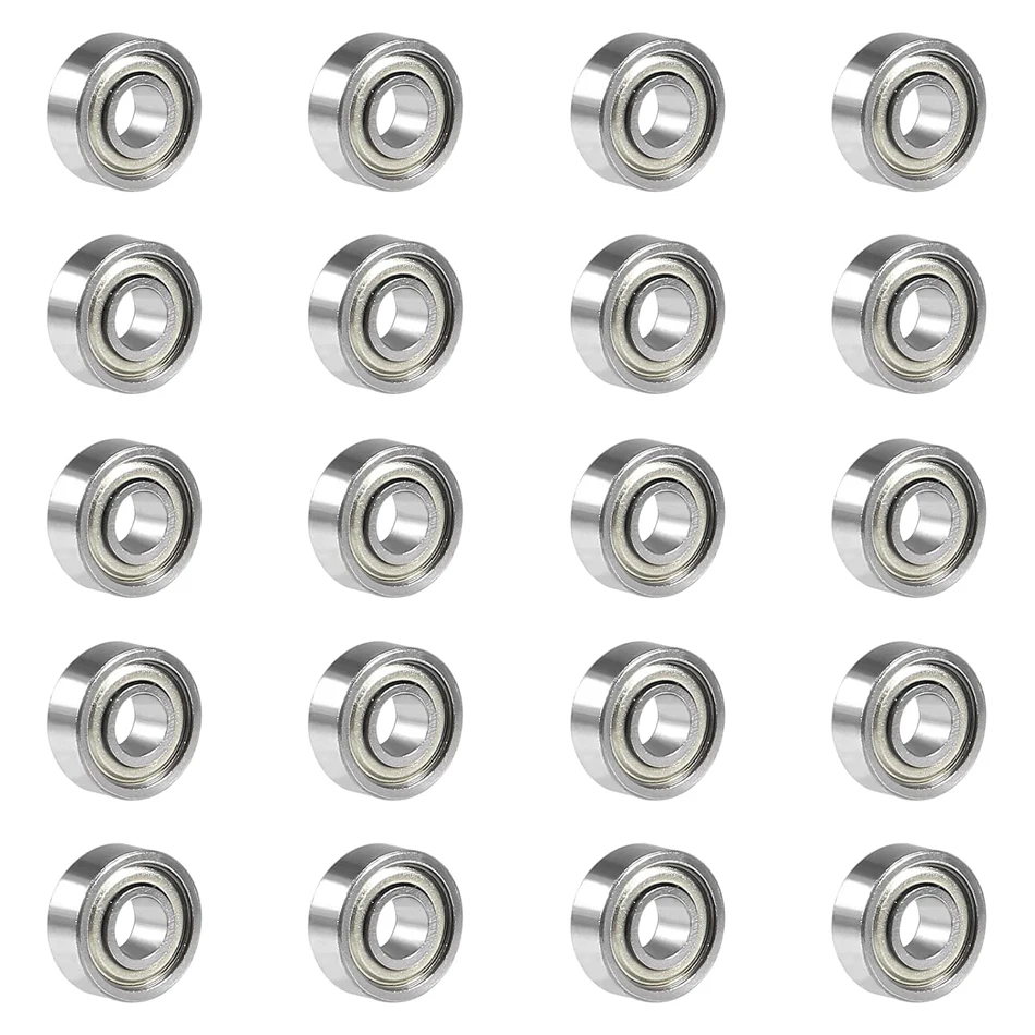 20 Buah Bantalan Bola 694ZZ Berpelindung Ganda 694-2Z 1080094 4Mm X 11Mm X 4Mm Alur Dalam Dua Sisi Bantalan Baja Karbon Tinggi