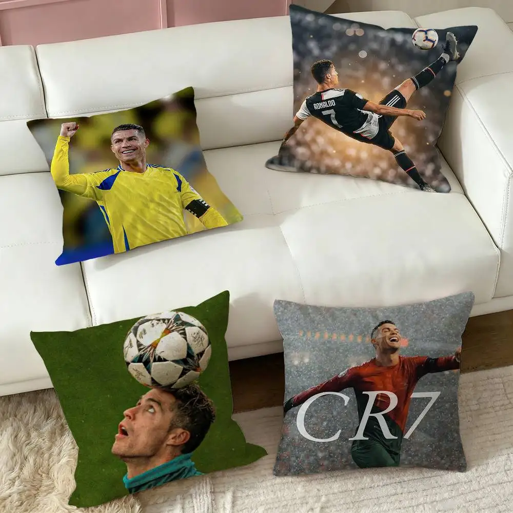 CR7-Ronaldo Football  Pillow Case Square Double-Sided Sofa Cushion Cover Bedroom Bedside Pillow