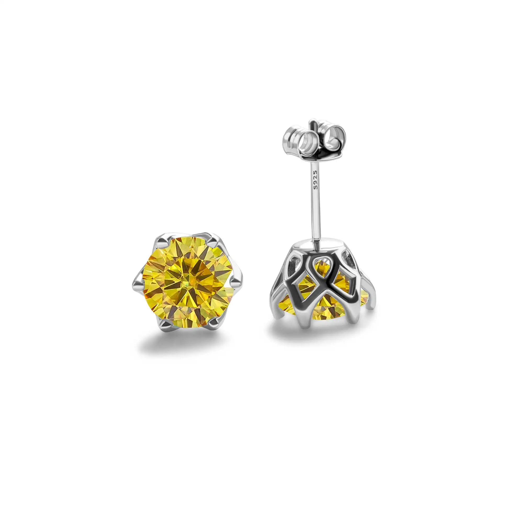 925 Sterling Silber Moissan ite Ohrringe für Frauen mit super funkelnden zertifizierten Labor Moissan ite Diamant weiblichen edlen Schmuck Geschenk – Detail 11