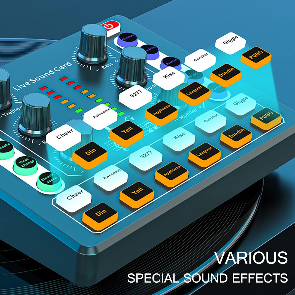 Sống Card Âm Thanh Phòng Thu Kỷ Lục Soundcard Chuyên Nghiệp Bluetooth Micro Phối Thay Đổi Giọng Nói Phát Trực Tiếp Trộn Âm Thanh Karaoke
