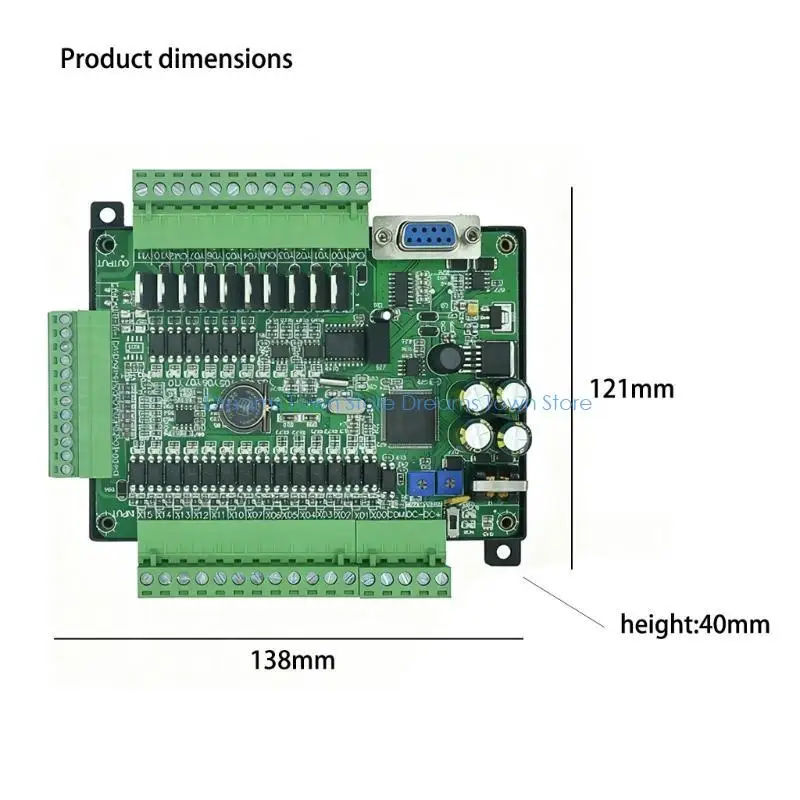 HX6A Industrielle SPS-Steuerung FX3U 24MT 14 Eingänge 10 Transistoren Ausgänge Unterstützt HMIs für