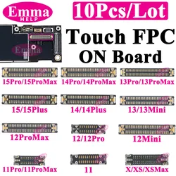 10Pcs LCD Display FPC Connector On Motherboard Screen Logic Board For iPhone 14 13 15 Pro Max Plus 11 12Promax 13Pro XR XS