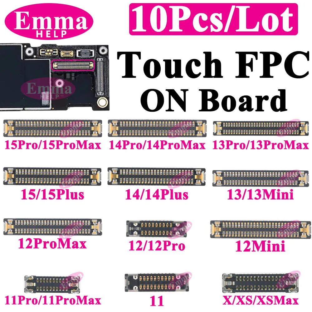 10 sztuk Złącze FPC wyświetlacza LCD na płycie głównej Płyta logiczna ekranu dla iPhone 14 13 15 Pro Max Plus 11 12Promax 13Pro XR XS