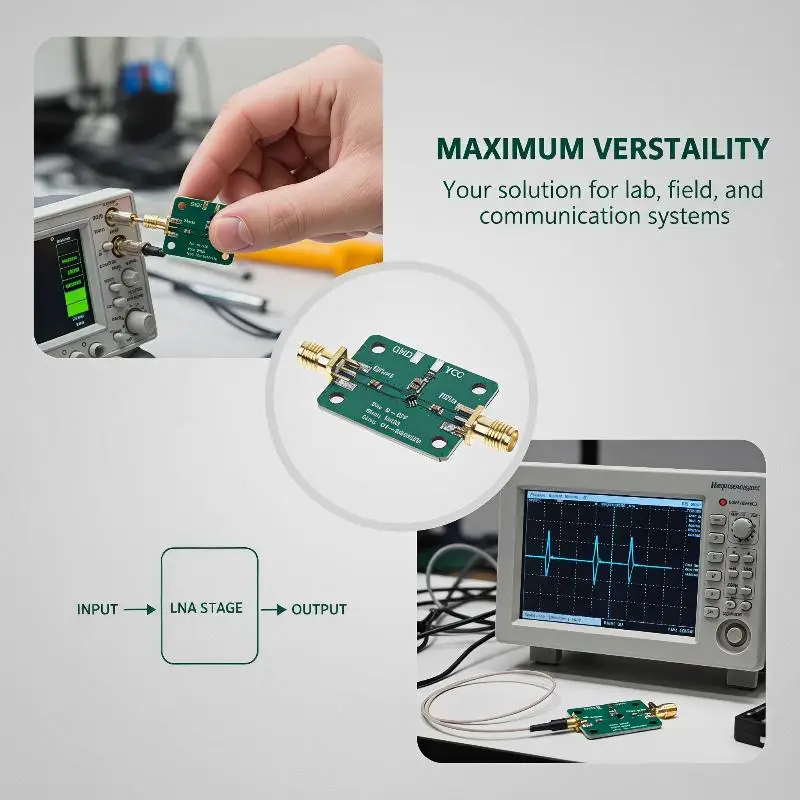 [C] 1Pcs 0.1-2000MHz RF Wideband Amplifier High Gain 30dB Low-noise Amplifier LNA Development Board