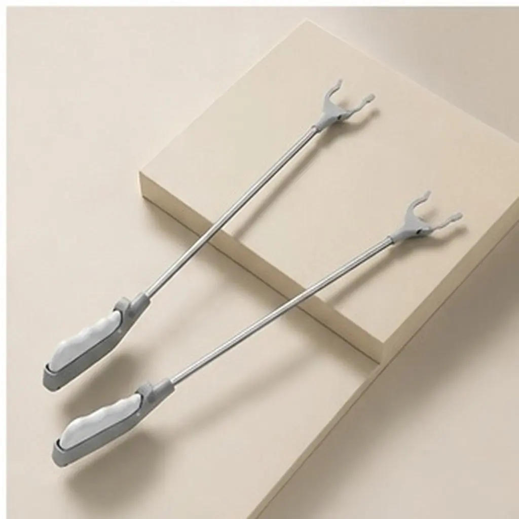 2Pcs Foldable Trash Grabber Rubbish Picker Heavy Duty Steel Grabber Stick Lightweight Reacher Tool for Seniors Disabled Reaching