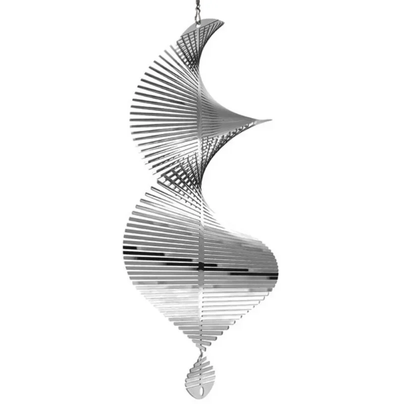 

Nordic 3D Rotating Wind Chimes Wind Spinner Bell Flip Spiral Pendant Patio Garden Hanging Decoration Window Outdoor Home Decor
