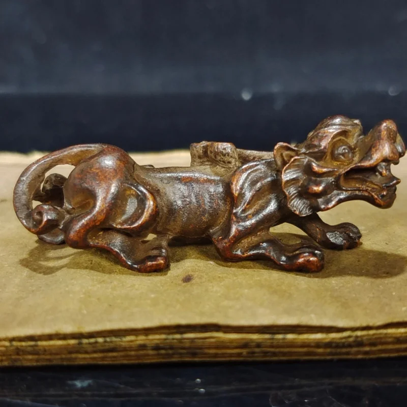 

Solid Tiger Twelve Zodiac Tiger Study Paper Weight Crafts Tea Ceremony Tea Table Decoration Old Bronze Imitation Purple Copper C