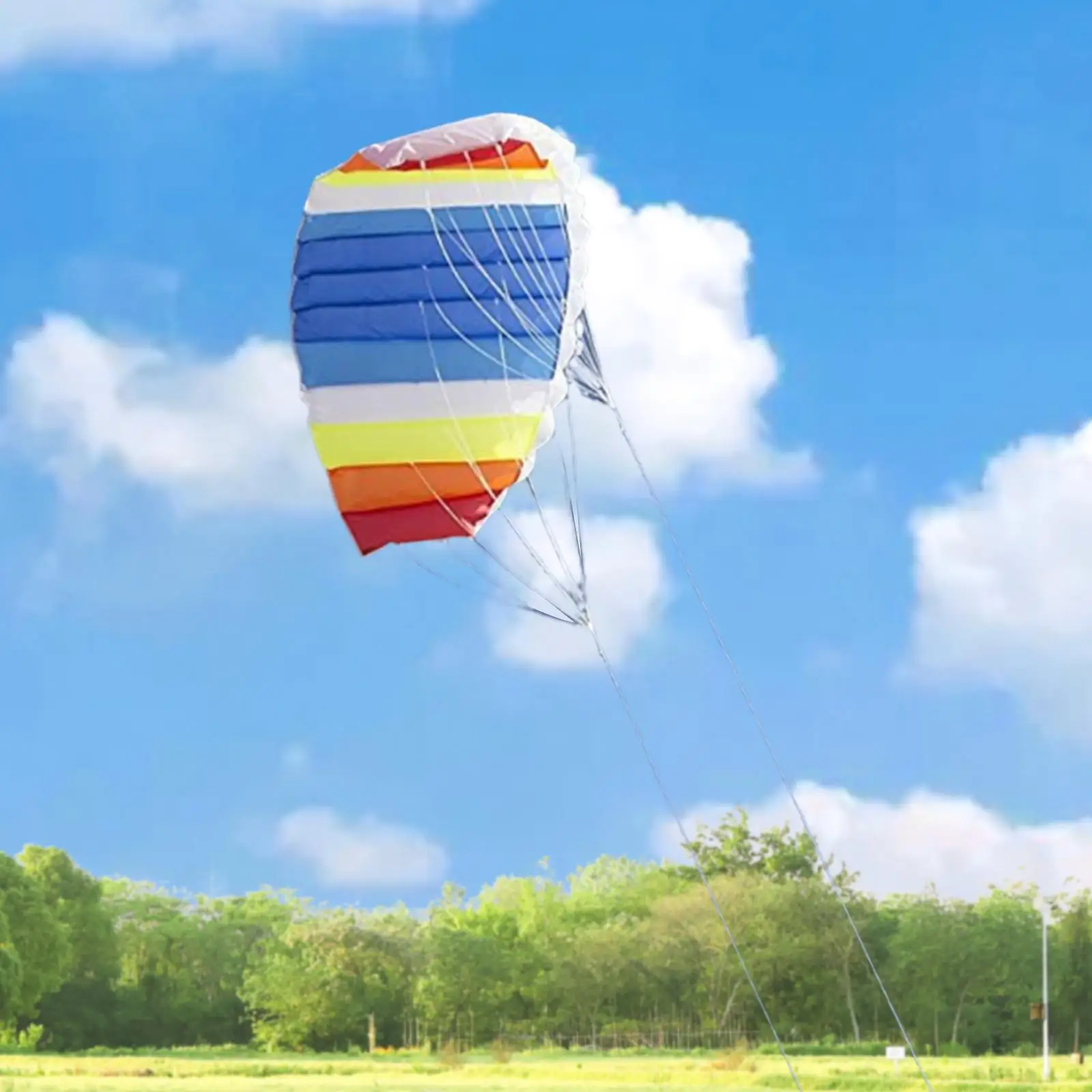 Pára-quedas dublê kite parafoil power kite linha dupla engraçado macio enorme treinamento