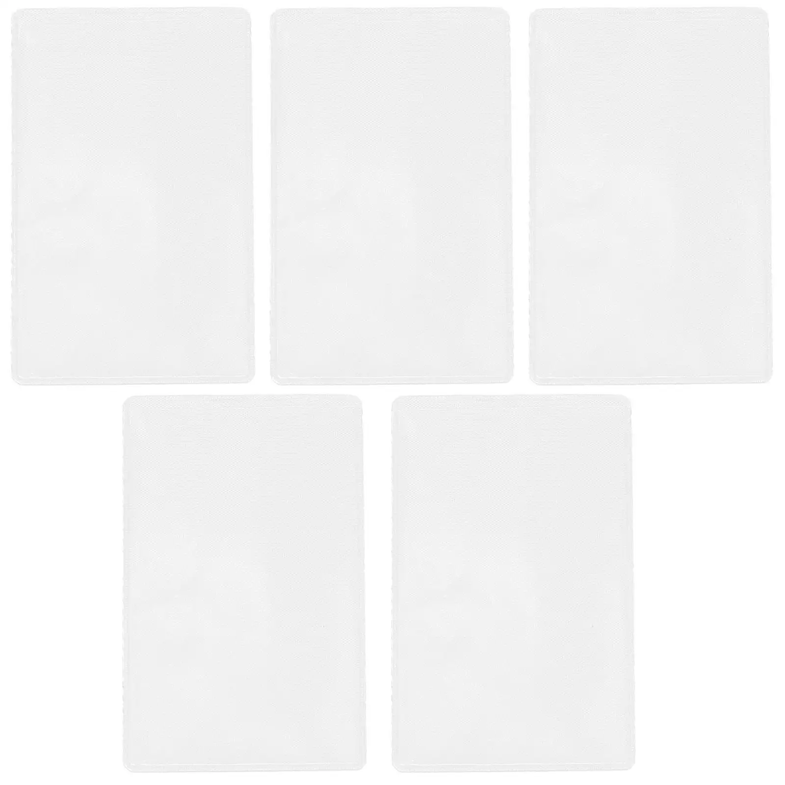 5 Pcs Protective Case Clear Sleeve Hard Plastic PVC Business Cards Credit Card Holder Waterproof Multifunctional