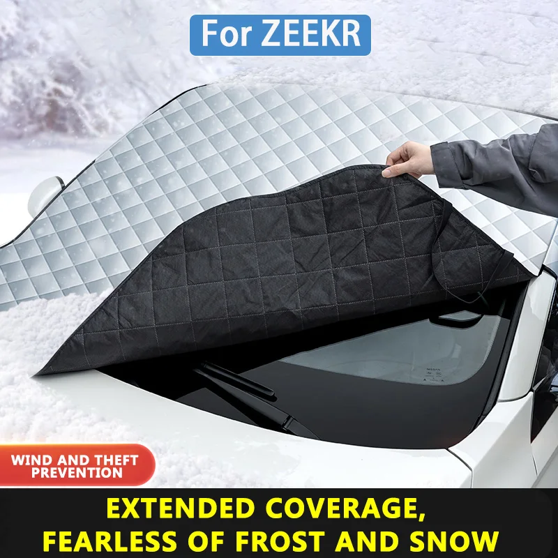 

For ZEEKR 001 007 009 X 7X Car Snow Shield Front Windshield Snow Cover Protective Cotton Sunshade Anti Ice Frost