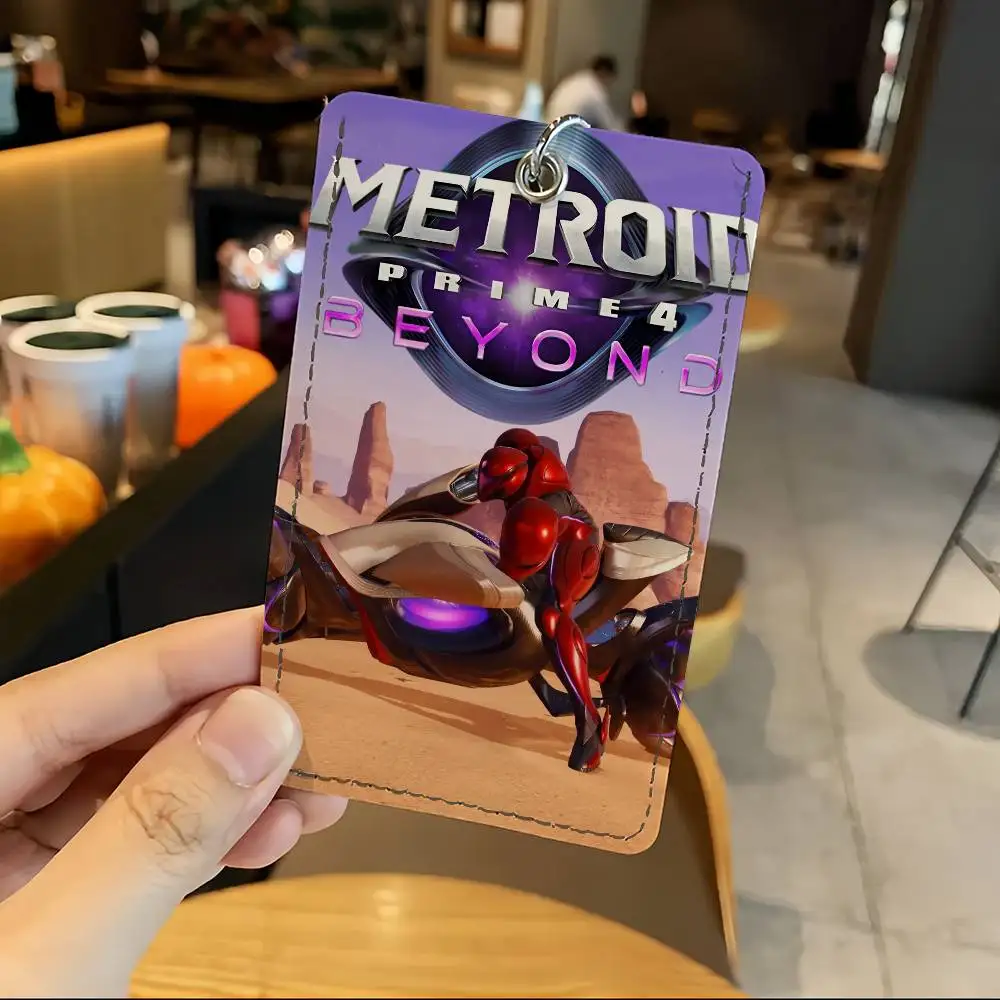 لعبة M-Metroid P-Prime-S 4 حامل بطاقة المفاتيح حلقة رئيسية قفل الباب الوصول واقية للهدايا الأمنية