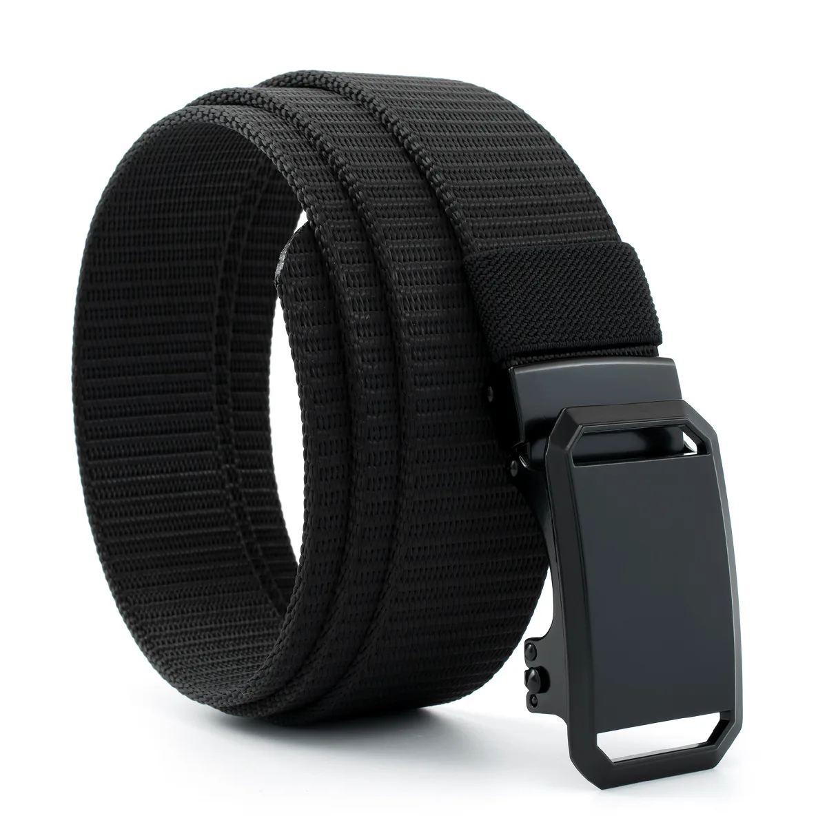 

3.5cm Fashion Canvas Men's Belt Alloy Automatic Buckle Outdoor Wear-resistant Braided Belt for Men