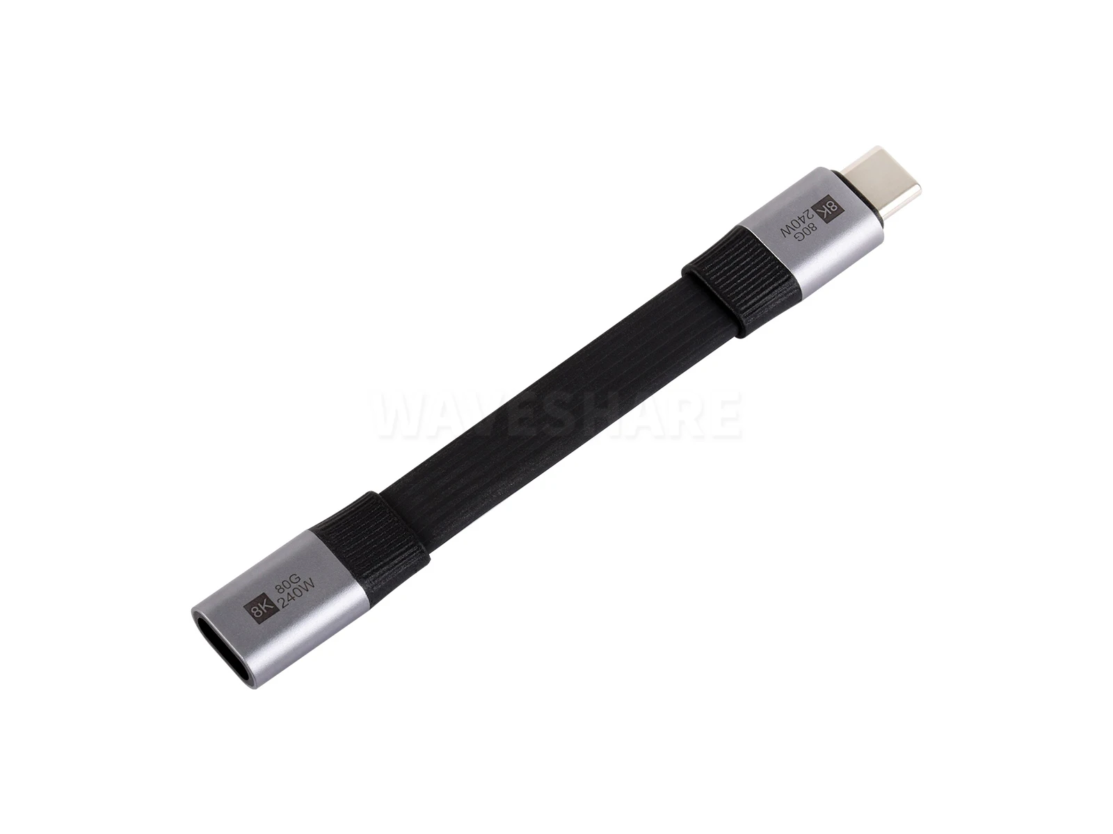 USB4 V2.0 Full-featured Type-C Short Extension Cable, 80Gbps Data Transfer, Supports 90° Bending, Flexible TPE Jacket, 8K At 60H