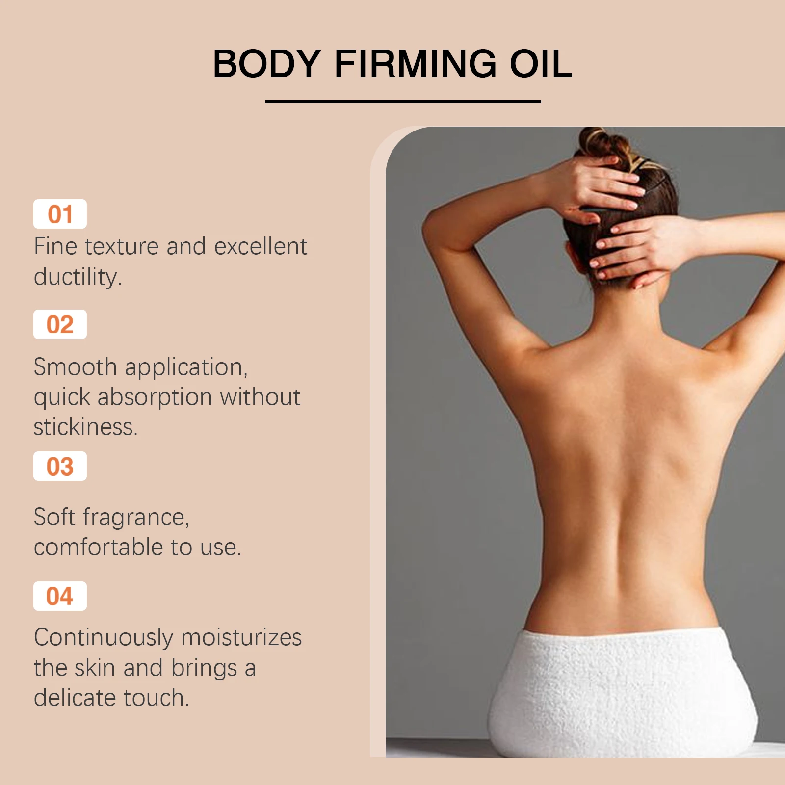 Moisturizing Anti Cellulite  Firming Body Oil Sagging Skin Tightening Anti-Aging for Body Refreshing Hydrate Firming Body Oil - view 4