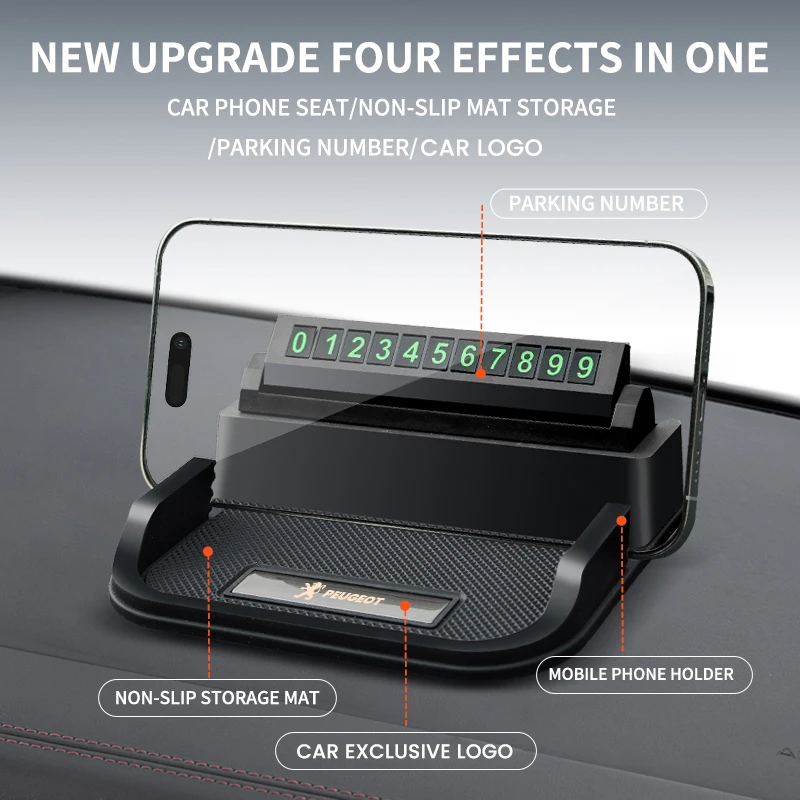 

Car Phone Navigation Holder Mat Parking Plate For Peugeot 208 2008 308 3008 408 508 5008 4008 206 307 RCZ