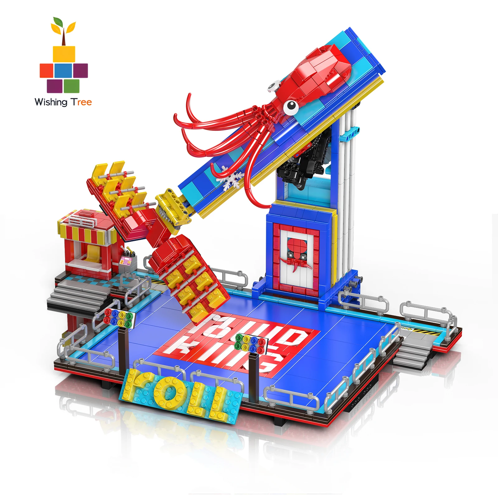 

Mould King 11015 1668pcs Octopus Spinner Car Building Blocks Set Creative DIY Toy for Kids