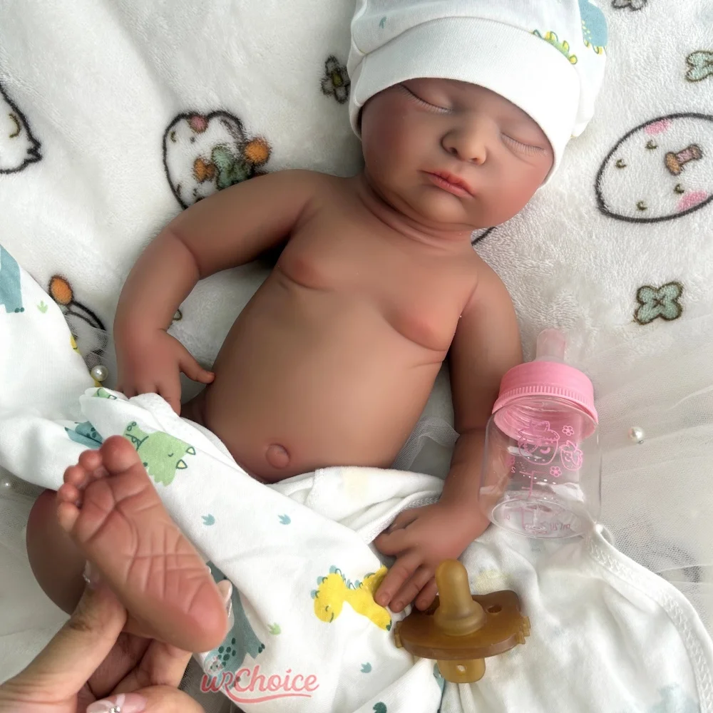 18 pouces de collection en silicone renaissant bébé fille avec poids réaliste et détails poupée bouche ouverte conçue pour les collectionneurs