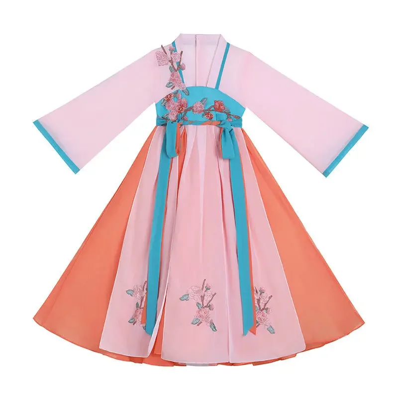 Zomer prinses kostuum meisjes casual jurken kinderen vintage kinderjurk vestido baby meisjes hanfu jurk cosplay meisje kleding