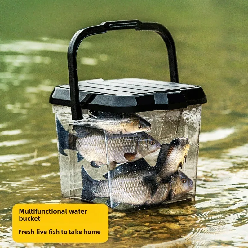 

LIANMAN Road Ya Fishing Bucket Multi Functional Outdoor Water Drawing Large Capacity Portable Durable Wild Fishing Live Fish Box
