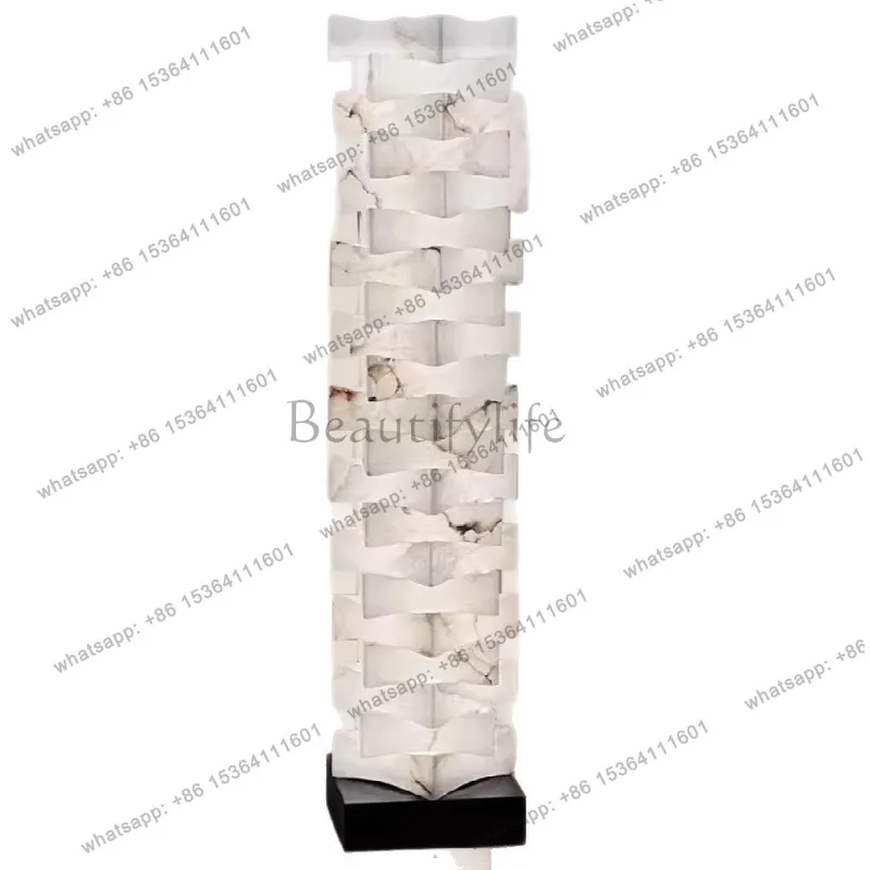

Italian designer living room floor luminous object creative art decorative marble