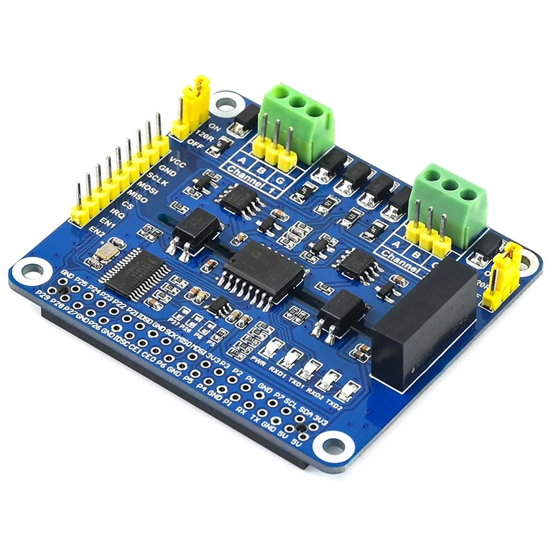 

Двусторонняя Плата расширения RS485, интерфейс SPI модуля связи, двухканальная изоляция, подходит для 4B/3B +