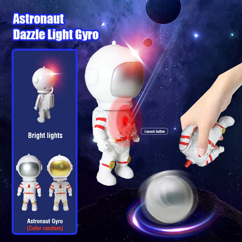 Dziecięcy astronauta sterowiec gry na świeżym powietrzu rondo wyrzutnia spodków latający dysk Gyro katapult Gun wiatrakowiec zabawka dla chłopców dziewczynka