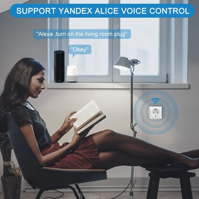 Tuya Wifi EU FR Smart Plug Adapter 20A 16A Muur Stopcontacten Power Monitor Outlet Smart Home Smart Leven Alexa Google thuis