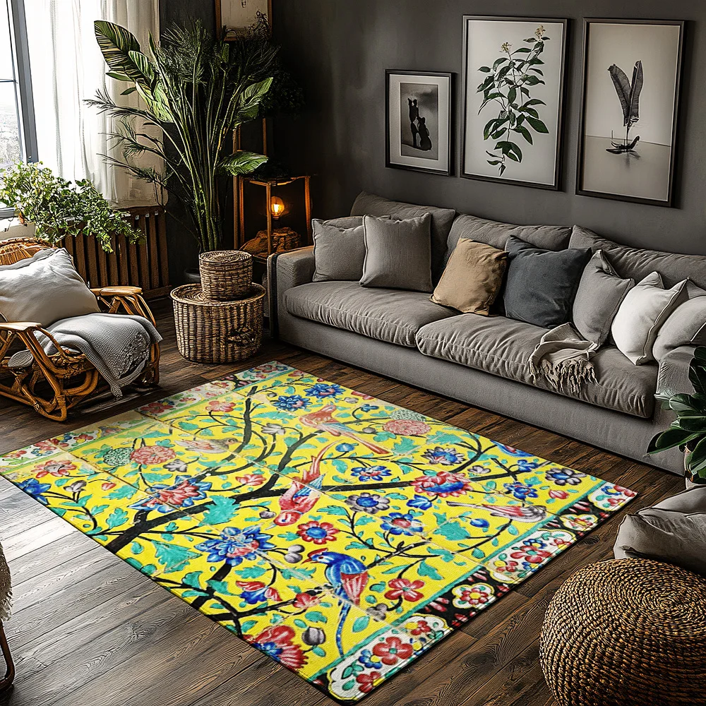 

Винтажный персидский ковер, богемный ковер, традиционный восточный напольный коврик, домашний декор, декор для гостиной, спальни