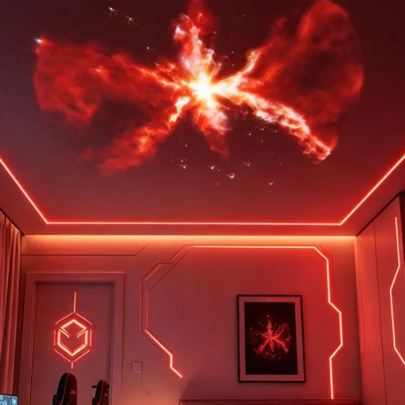 USB Powered Galaxy Projector Colorful Multi Planet Patterns Flexible Neck Ambient Light for Bedroom Dorm