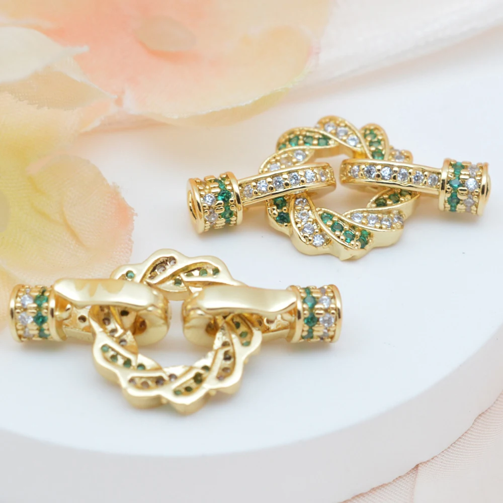 Juya 18K Gold Plated Baroque Pearls Connector Fastener Clasps DIY Jewelry Making Accessories Women Beads Lock Closure Supplies view 6